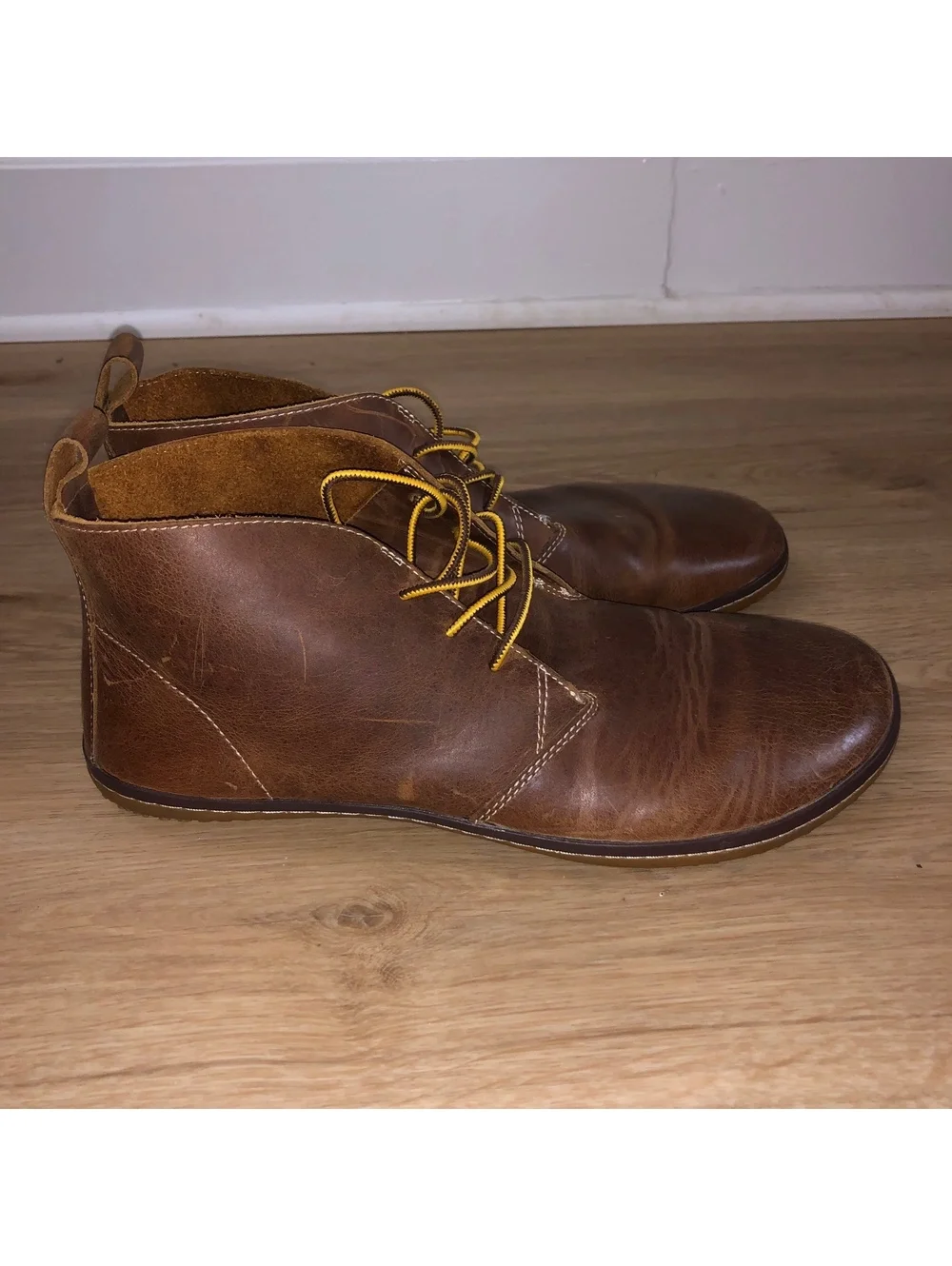 VIVOBAREFOOT GOBI II 2 BROWN LEATHER DESERT BOOTS SHOES MENS SIZE 12 EU 45